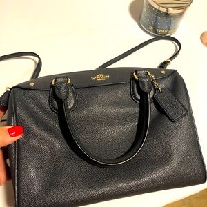 Coach Navy Blue Leather Mini Bennett Satchel